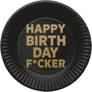 Happy Birthday F*cker Disposable Plates - PartyExperts