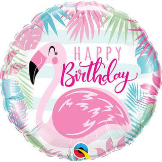 Happy Birthday Flamingo Foil Balloon - PartyExperts