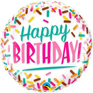 Happy Birthday Sprinkles Foil Balloon - PartyExperts