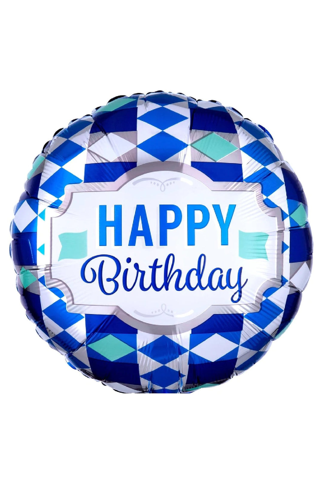 HAPPY BIRTHDAY TIE PATTERN FOIL BALLOON 18INCH - PartyExperts