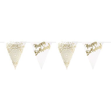 HBD Luxury Gold Bunting Garland - PartyExperts