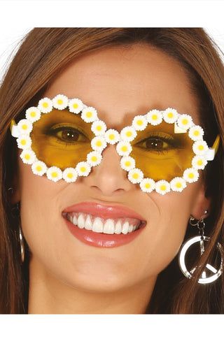 HIPPIE GLASSES WITH DAISIES - PartyExperts