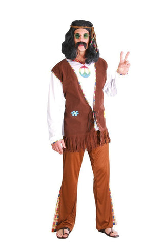 Hippy Flower Adult Costume - PartyExperts