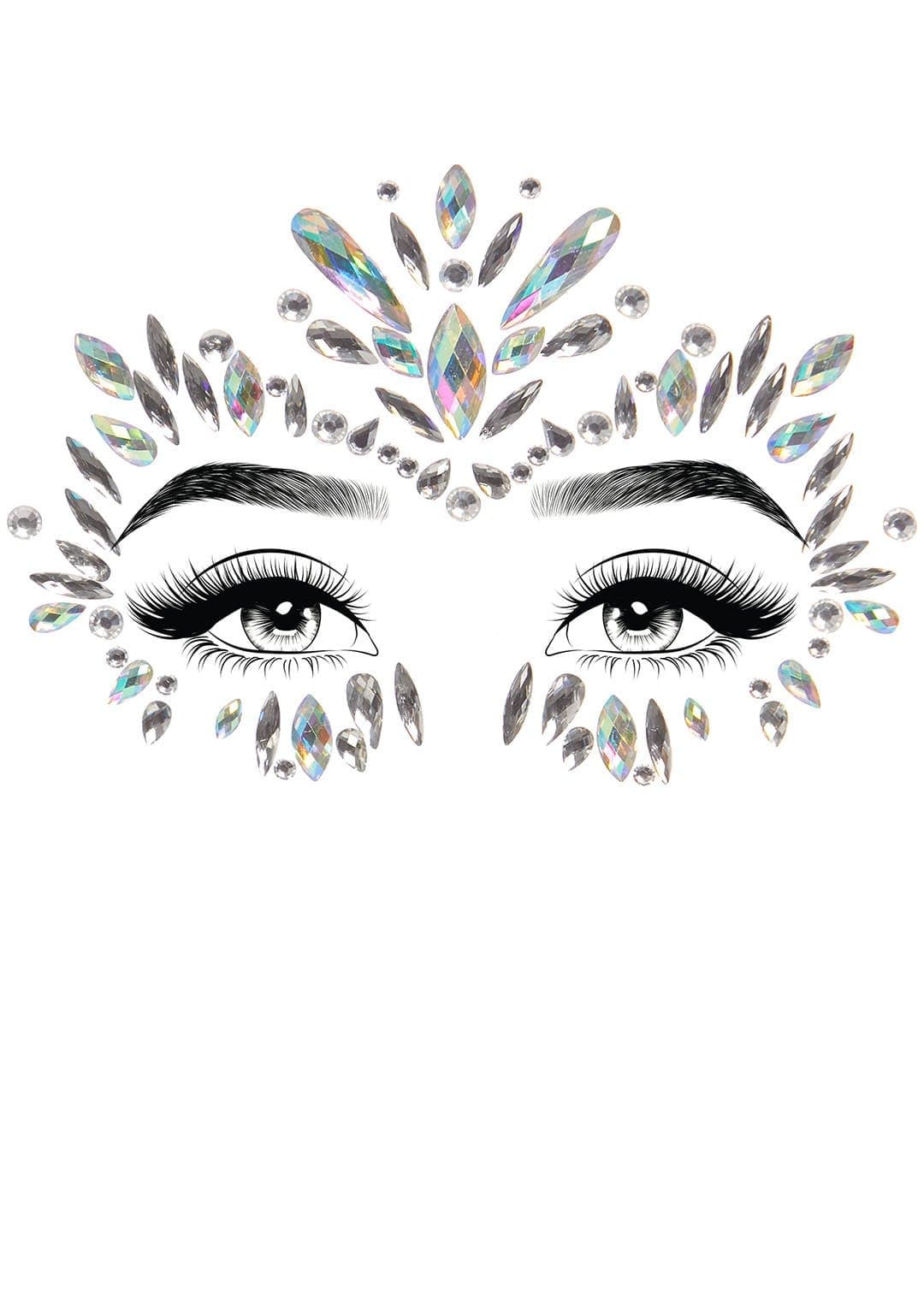 Iris adhesive face jewels sticker..