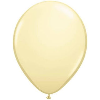 Ivory-White Metallic Balloons - PartyExperts
