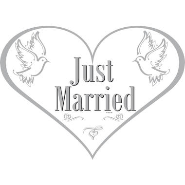 Just Married Door Sign - PartyExperts