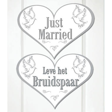 Just Married Door Sign - PartyExperts