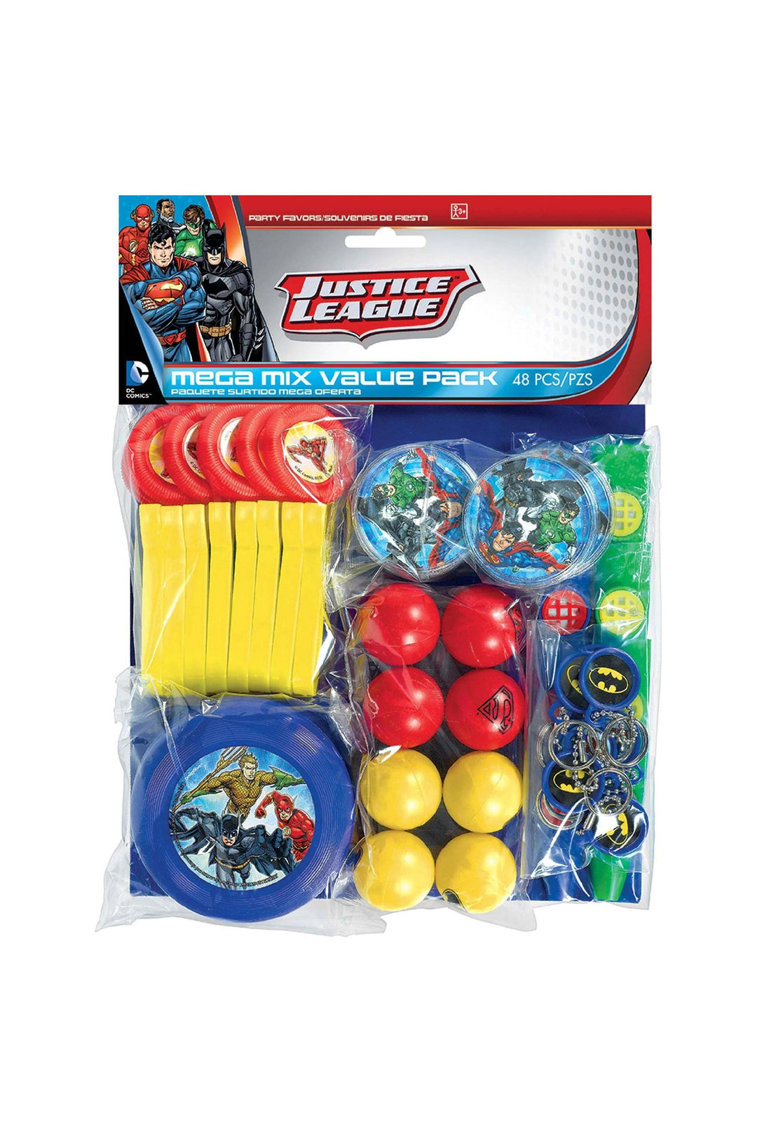 Justice League Mega Mix Value Pack Favors 48pcs - PartyExperts