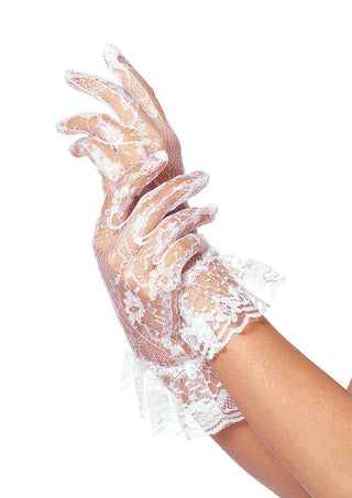 Lace Ruffle Gloves.