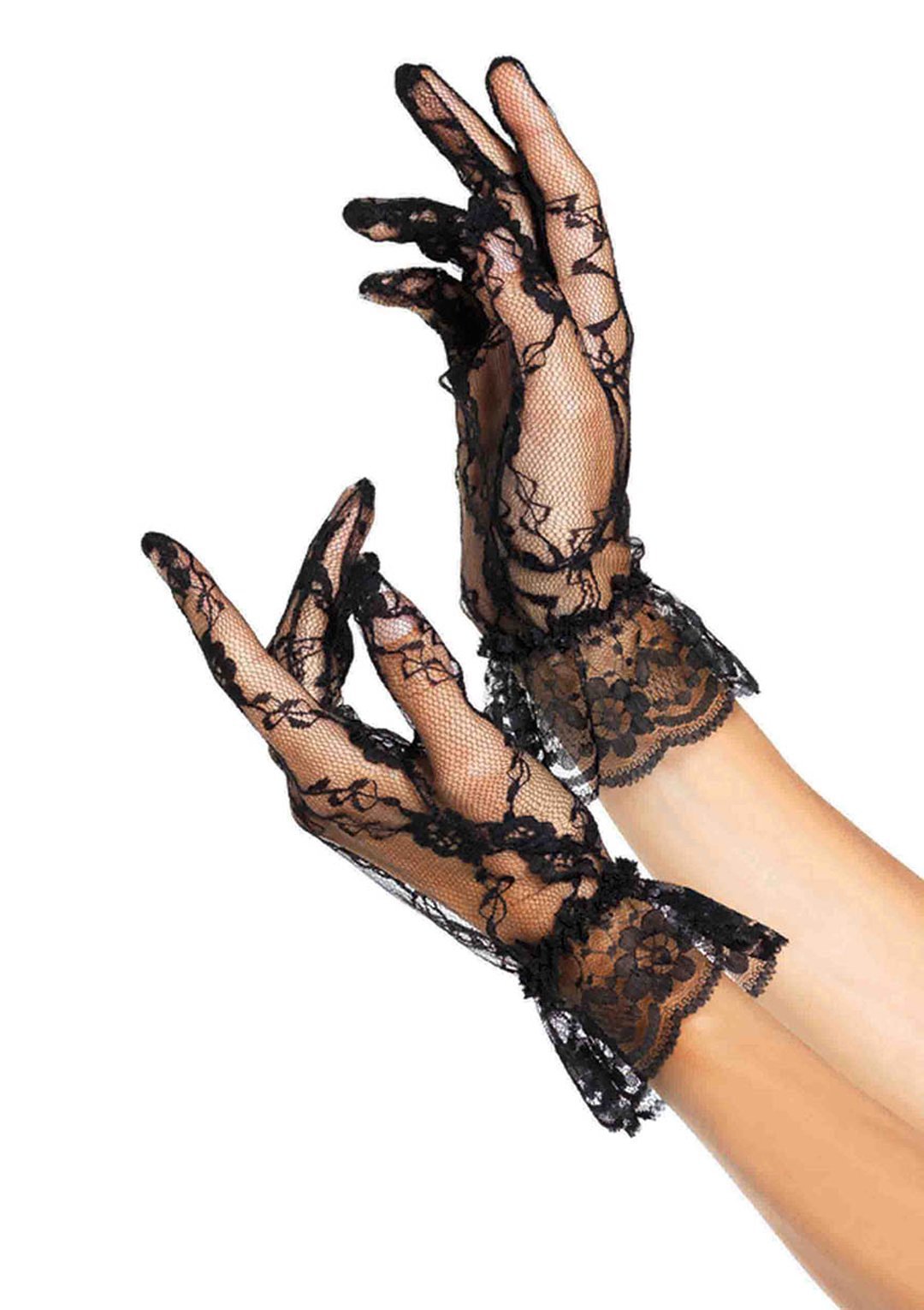 Lace Ruffle Gloves.