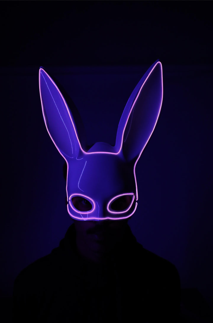 LED Bunny Mask Outside LED - PartyExperts