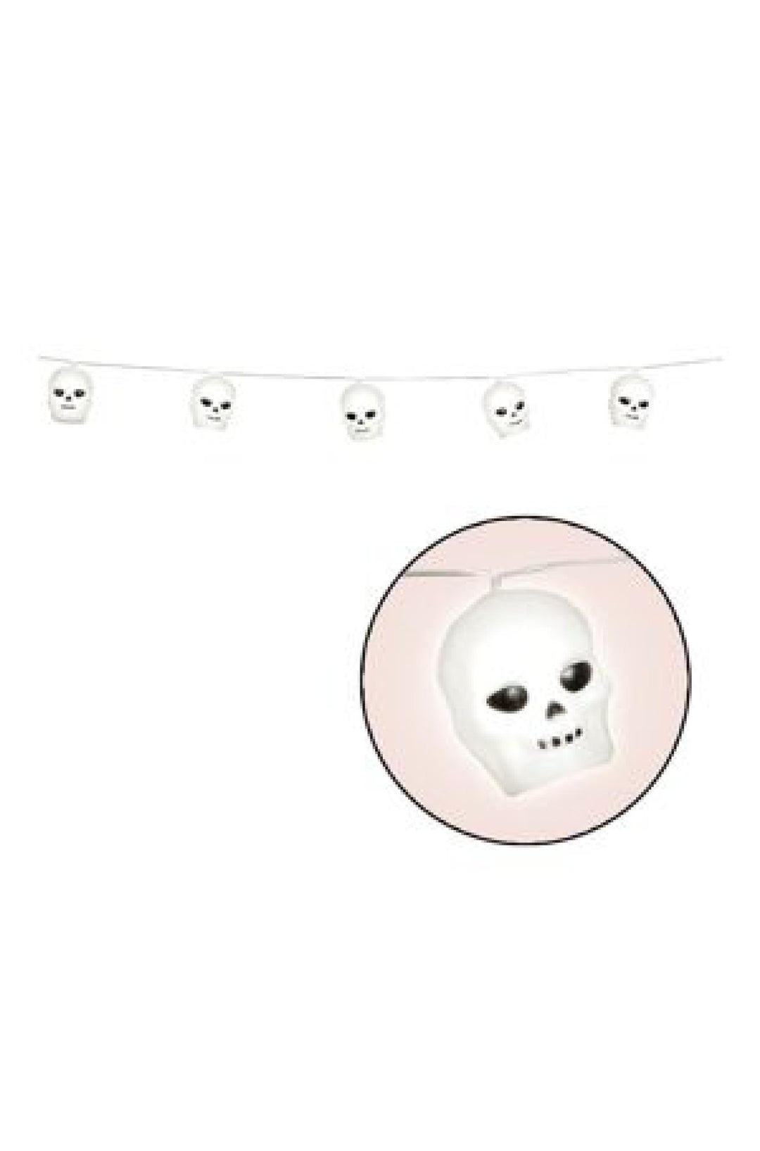 LIGHT GARLAND 12 SKULLS 180 CM - PartyExperts