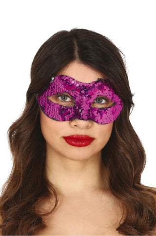 LILAC SEQUINED MASK - PartyExperts