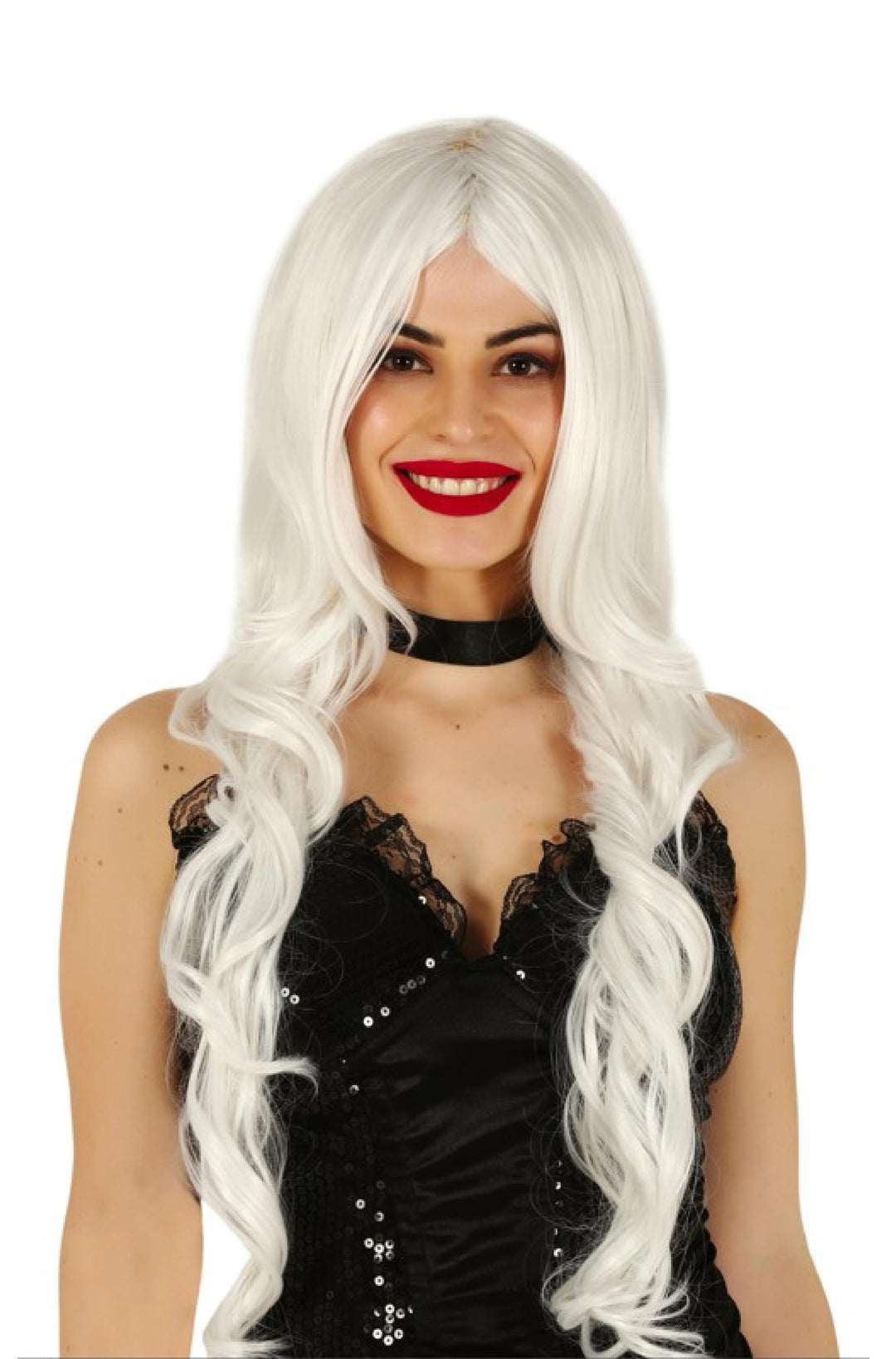 LONG MANE WHITE WIG - PartyExperts