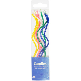 Long Spiral Candles - 10 pieces - PartyExperts