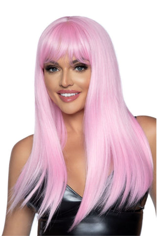 Long Straight Wig with Bangs - PartyExperts