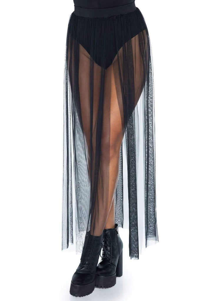 Multi Slit Sheer Skirt.