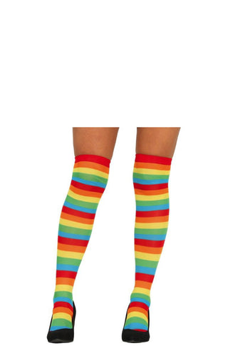 Multicolored Striped Stockings.