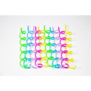 Multicoloured Curly Straws - PartyExperts