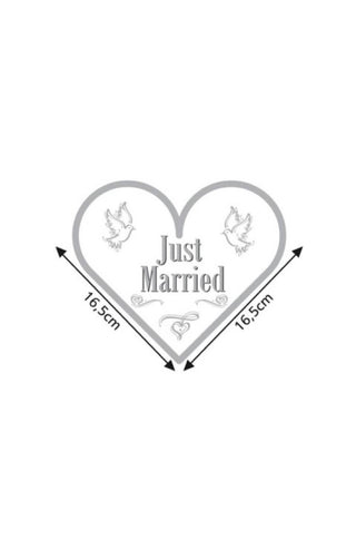 Napkins Just Married heart-shape /20 - PartyExperts