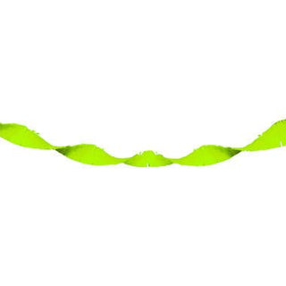 Neon Green Crepe Paper Garland - 18 m - PartyExperts