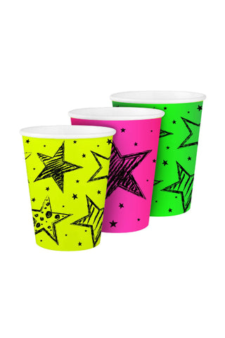 Neon Party Disposable Cups - PartyExperts