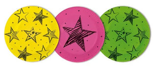 Neon Party Disposable Plates - PartyExperts