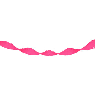 Neon Pink Crepe Paper Garland - 18 m - PartyExperts