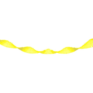 Neon Yellow Crepe Paper Garland - 18 m - PartyExperts