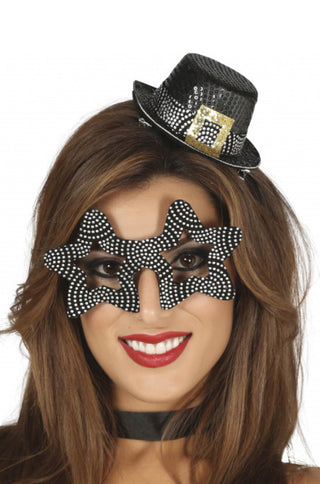 NEW YEAR'S EVE SILVER SET HAT AND GLASS - PartyExperts