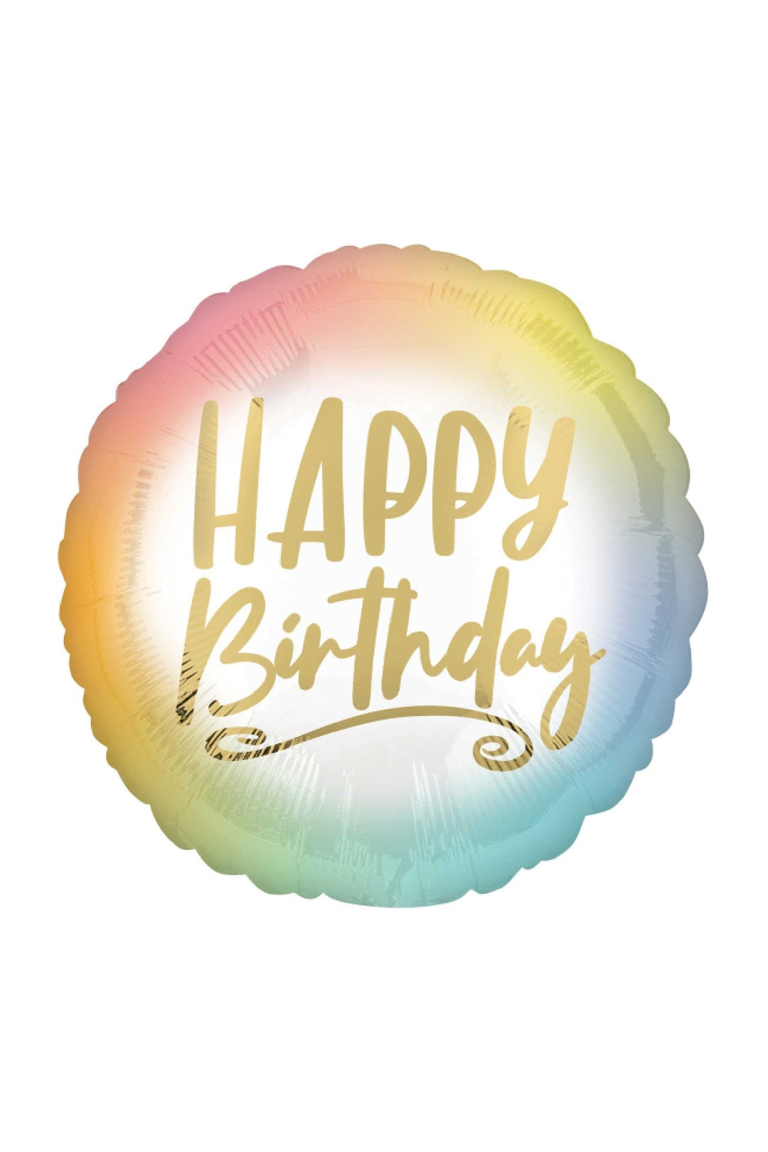 OMBREE and Gold Happy Birthday FOIL 18INCH - PartyExperts