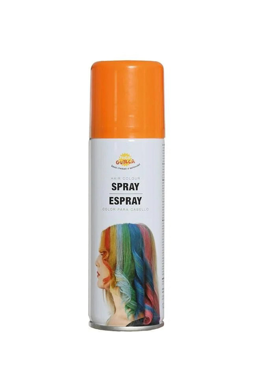 ORANGE HAIR SPRAY BOTTLE 125 ML - PartyExperts