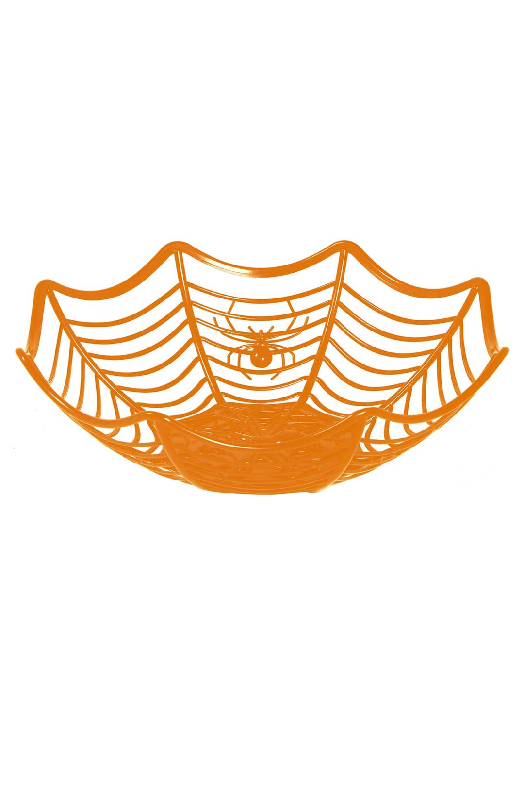 ORANGE SPIDERWEB TRAY 28X8 CM - PartyExperts