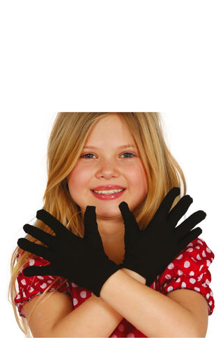 Pair of Black Children's Gloves.
