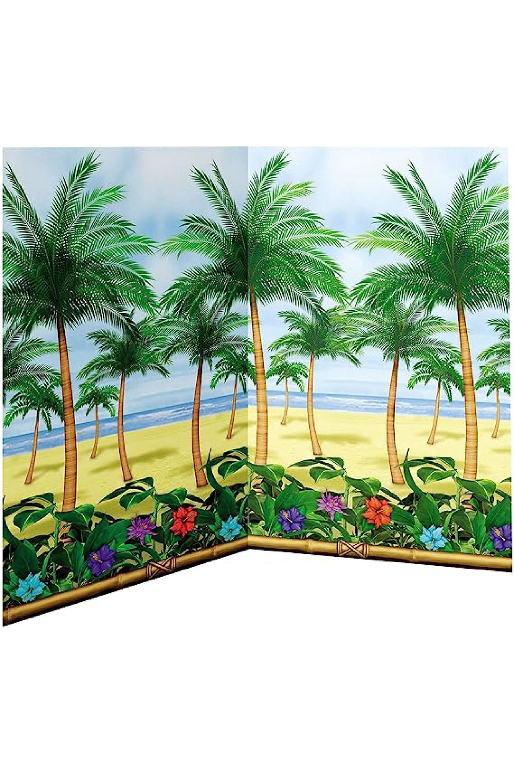 Palm Tree Scene Setters Room Roll, 48" x 40', 1 Pc - PartyExperts