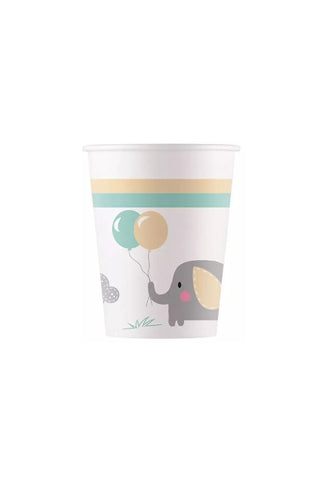 Paper Cups Compostable Baby Elephant - PartyExperts
