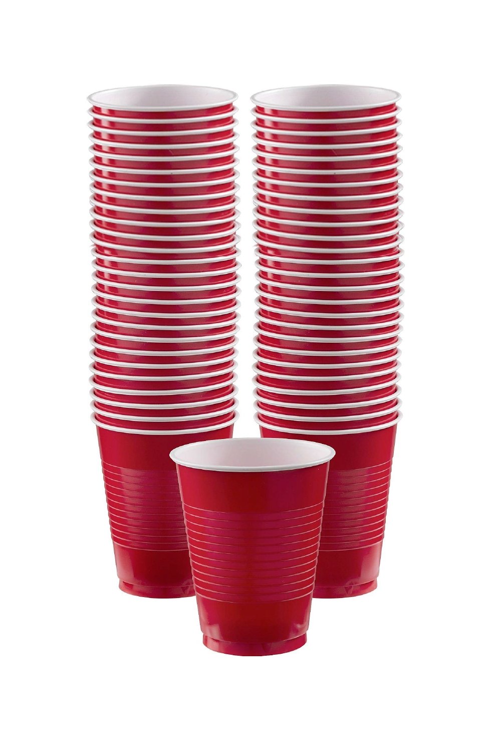 Perfect Disposable Plastic Cups Tableware, Apple Red - PartyExperts