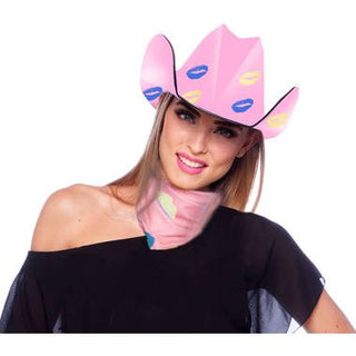 Pink Cowboy Hat Lips - PartyExperts