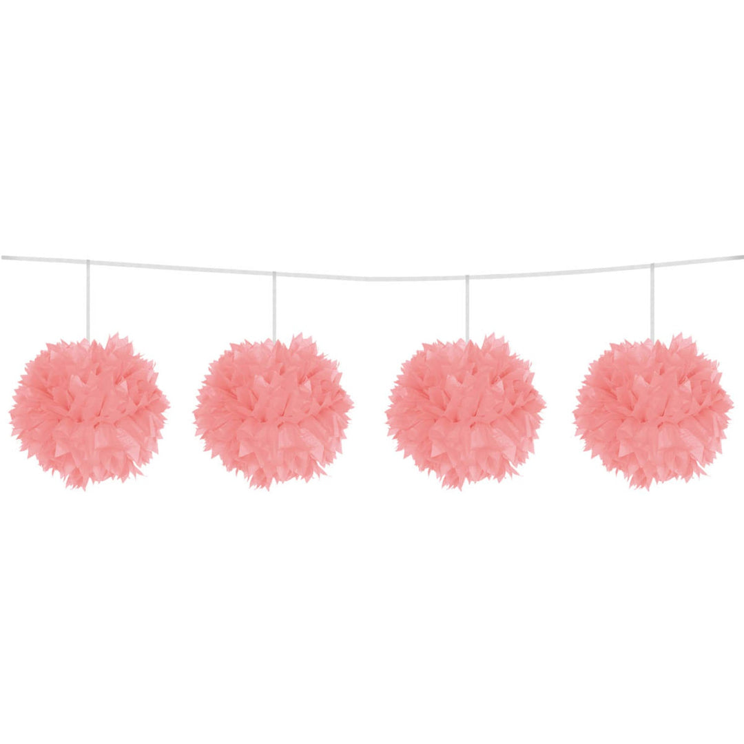 Pink Pompom Garland - 3 m - PartyExperts