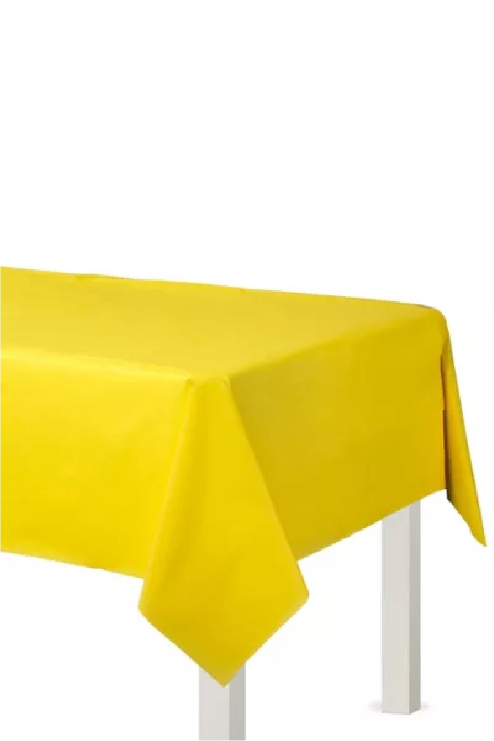 PLASTIC TABLE CLOTH YELLOW 259 CM - PartyExperts