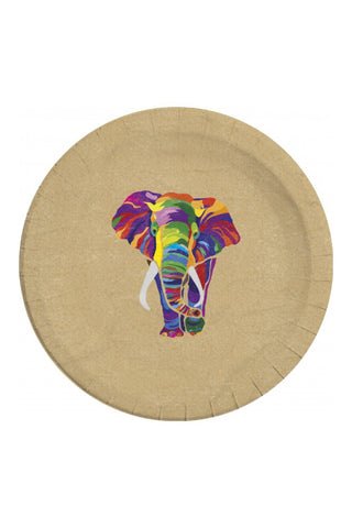 Plates Paper Compostable Elephant - PartyExperts