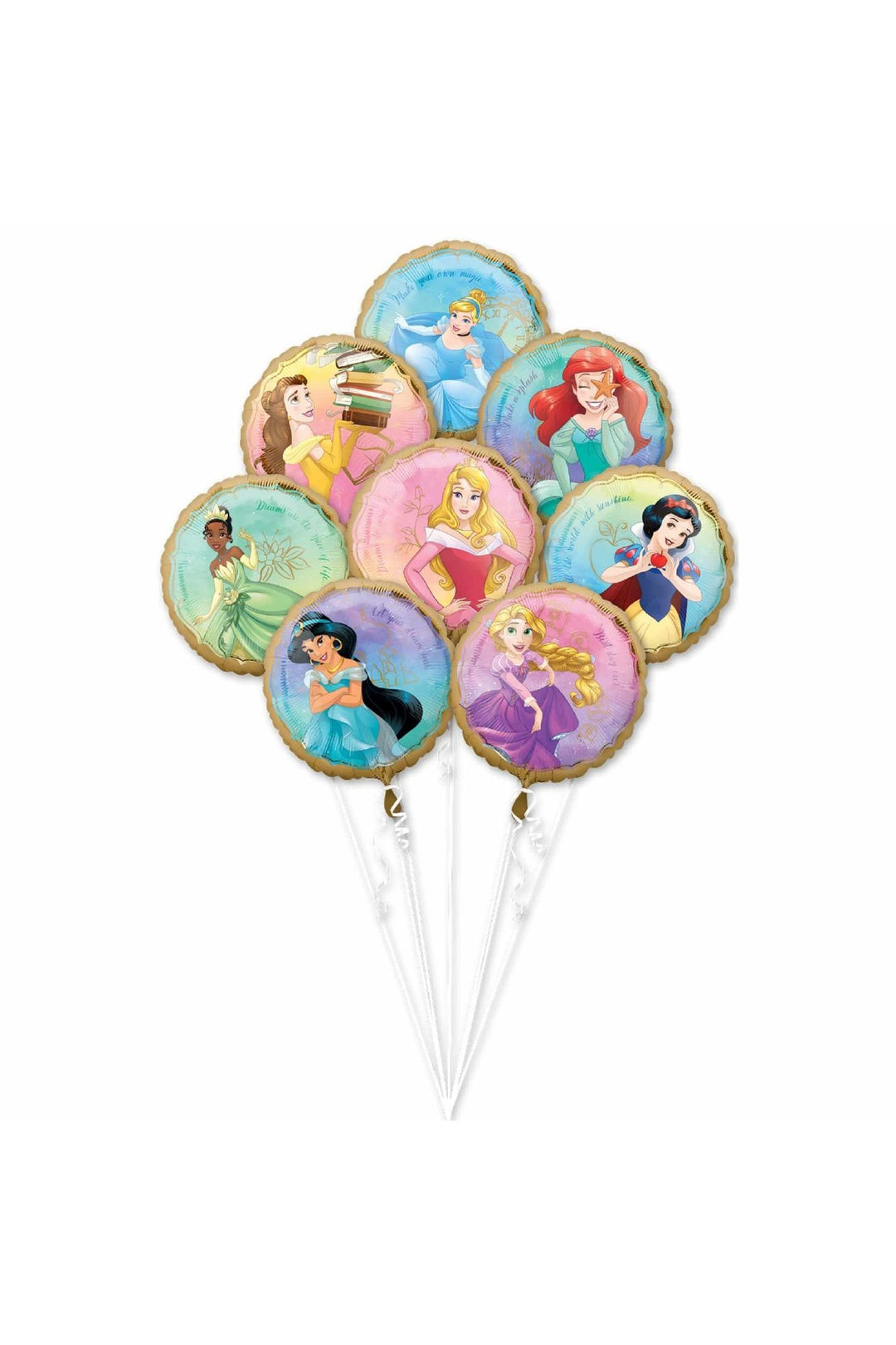 PRINCESS UPON A TIME BALLOON BOUQUET 8 PCS - PartyExperts