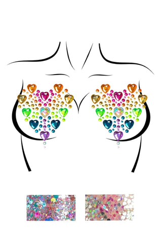 Prism Jewels Sticker Nipple Pasties & Body Glitter - PartyExperts