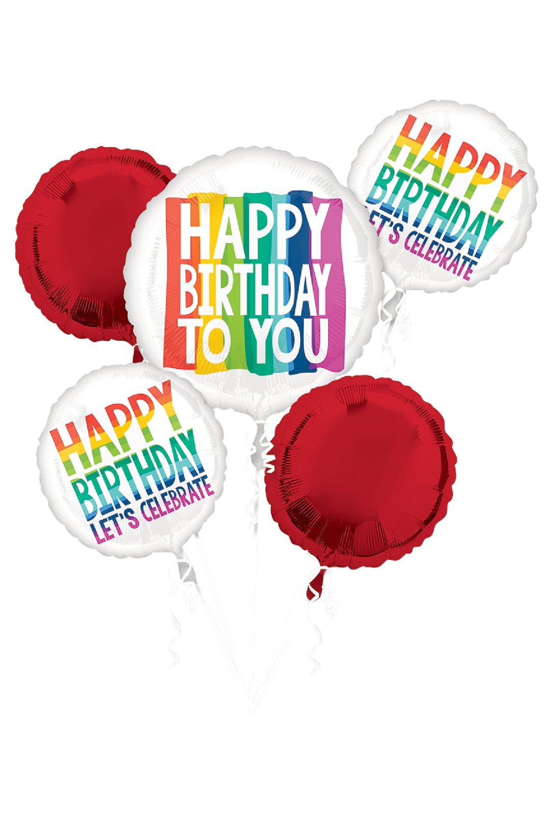 RAINBOW WISHES BALLOON BOUQUET 5 PCS - PartyExperts
