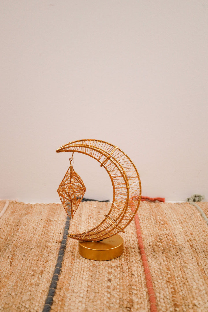 Ramadan Decoration - Gold Hilal with Star Decoration - PartyExperts