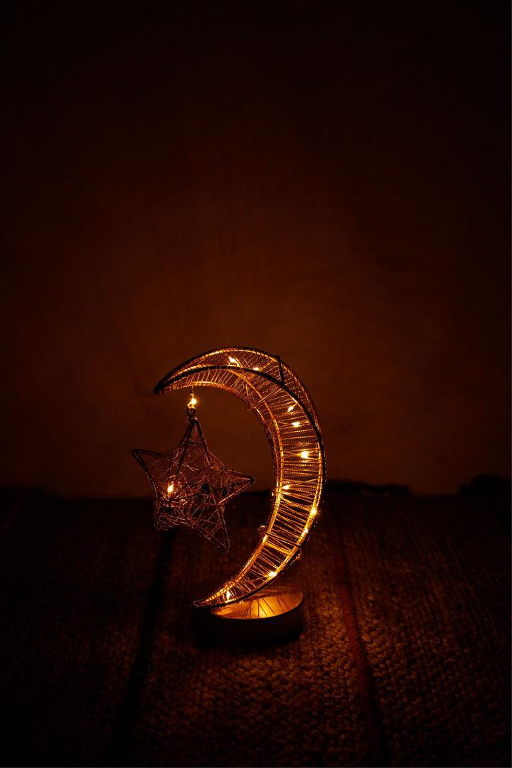 Ramadan Decoration - Gold Hilal with Star Decoration - PartyExperts