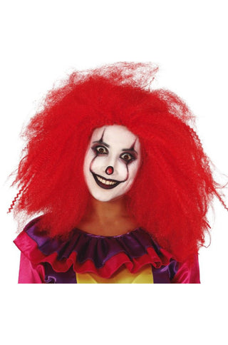 Red Clown Wig.