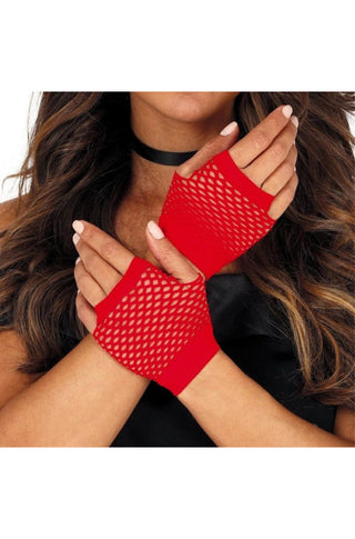 RED MESH GLOVES - PartyExperts