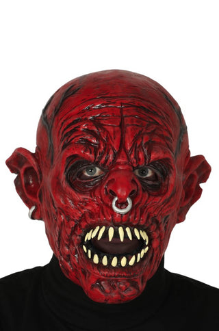 RED MONSTER LATEX MASK - PartyExperts