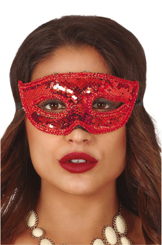 Red Sequin Mask.